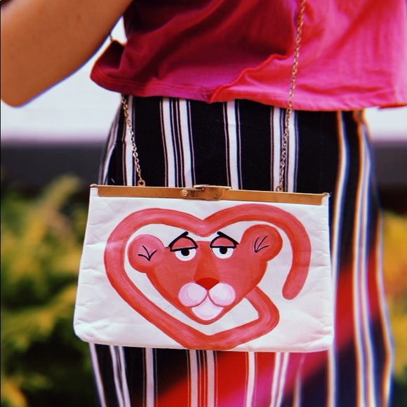 ✿ Pink Panther Vintage Purse ✿ - Picture 2 of 5